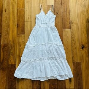 Speed Limit Cotton White Dress Eyelet Tiered Sleeveless Girls Size 10